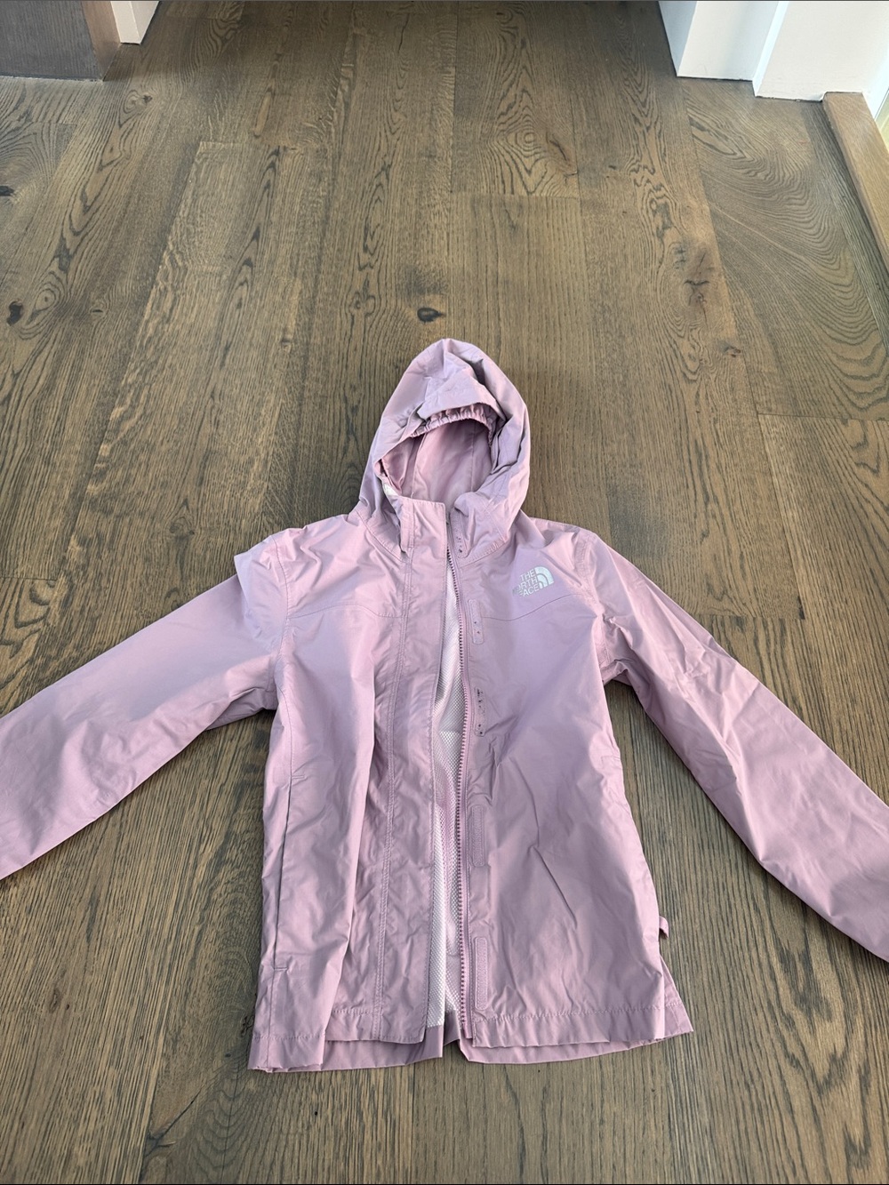 The North Face Girls' Light Pink Hooded Raincoat